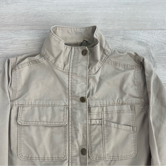 Carhartt Full Zip Utility Cargo Field Jacket Workwear Coat Khaki Tan XS, 0/2 - Picture 4 of 10